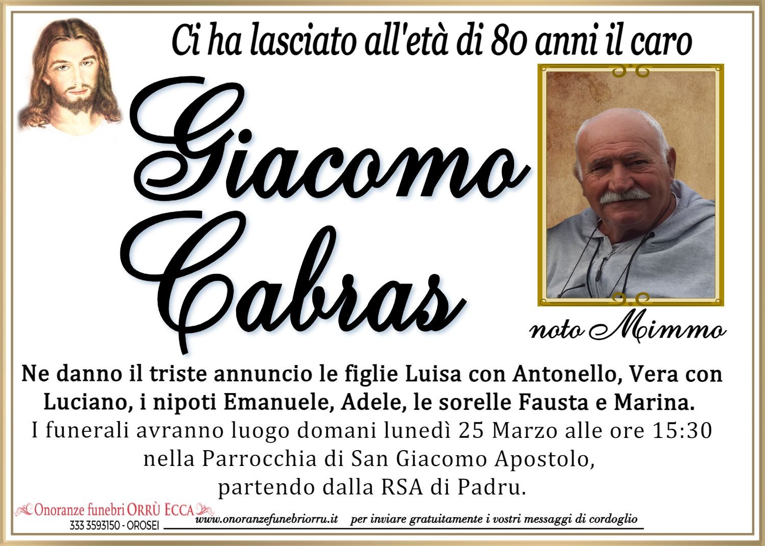 MANIFESTO Giacomo Cabras