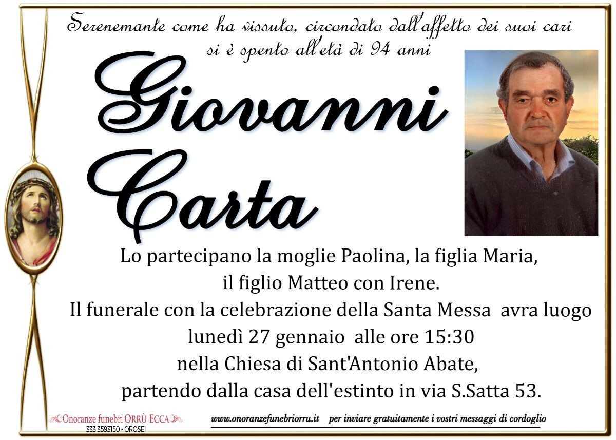 MANIFESTO Giovanni Carta